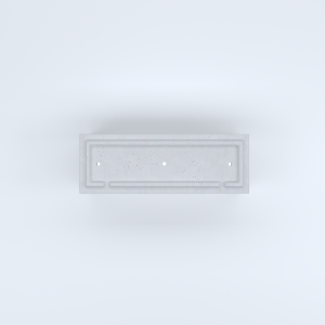 FIORIERE IN CEMENTO LISCE RETTANGOLARI PIEDINI ACQUASTOP CM100X35X50H BIANCO