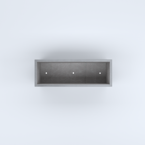 FIORIERE IN CEMENTO LISCE RETTANGOLARI PIEDINI ACQUASTOP CM100X35X40H GRIGIO