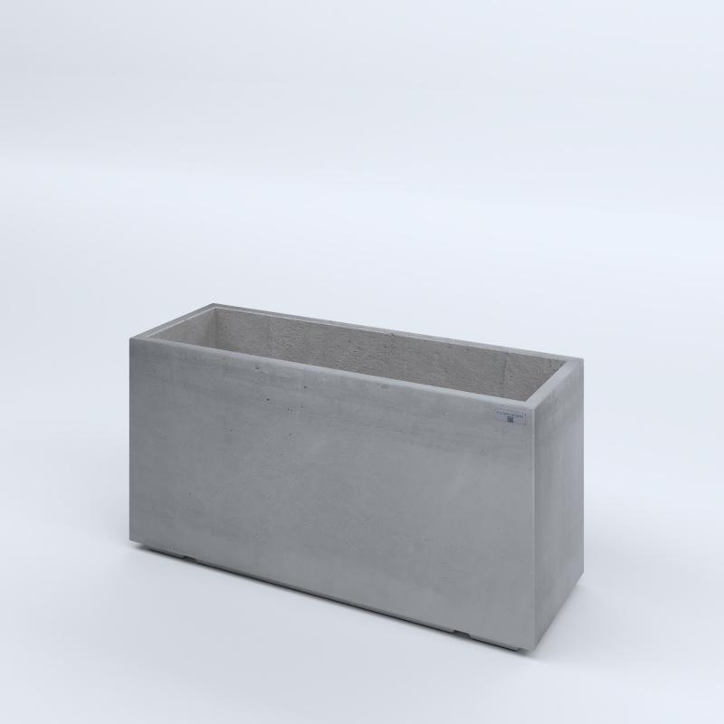 FIORIERE IN CEMENTO LISCE RETTANGOLARI PIEDINI ACQUASTOP CM100X35X50H GRIGIO