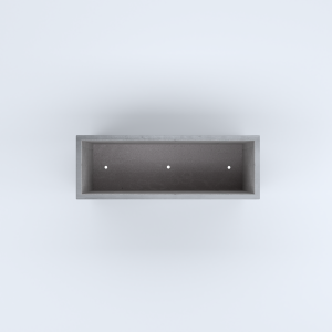 FIORIERE IN CEMENTO LISCE RETTANGOLARI PIEDINI ACQUASTOP CM100X35X50H GRIGIO