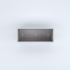 FIORIERE IN CEMENTO LISCE RETTANGOLARI PIEDINI ACQUASTOP CM100X40X40H BIANCO