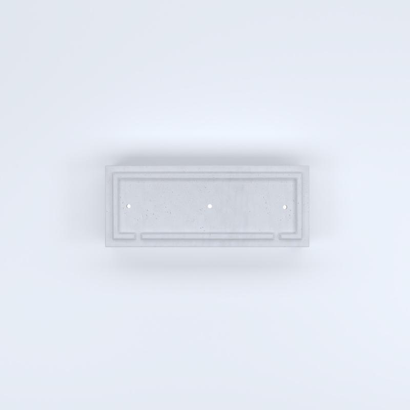 FIORIERE IN CEMENTO LISCE RETTANGOLARI PIEDINI ACQUASTOP CM100X40X60H BIANCO