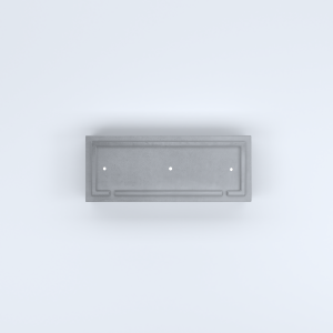 FIORIERE IN CEMENTO LISCE RETTANGOLARI PIEDINI ACQUASTOP CM100X40X50H GRIGIO