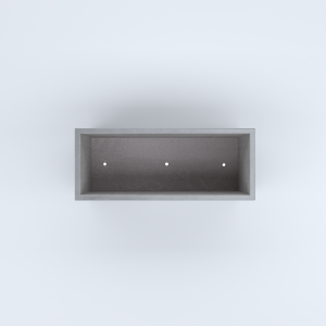 FIORIERE IN CEMENTO LISCE RETTANGOLARI PIEDINI ACQUASTOP CM100X40X50H GRIGIO