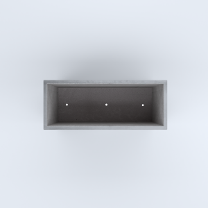 FIORIERE IN CEMENTO LISCE RETTANGOLARI PIEDINI ACQUASTOP CM100X40X70H GRIGIO