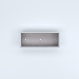FIORIERE IN CEMENTO LISCE RETTANGOLARI PIEDINI ACQUASTOP CM100X40X20H BIANCO