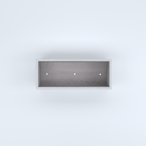 FIORIERE IN CEMENTO LISCE RETTANGOLARI PIEDINI ACQUASTOP CM100X40X30H BIANCO