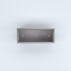 FIORIERE IN CEMENTO LISCE RETTANGOLARI PIEDINI ACQUASTOP CM100X40X40H GRIGIO