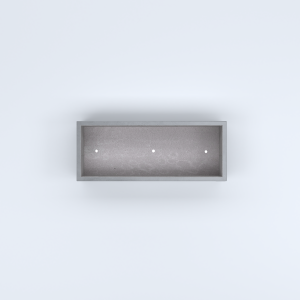 FIORIERE IN CEMENTO LISCE RETTANGOLARI PIEDINI ACQUASTOP CM100X40X20H GRIGIO