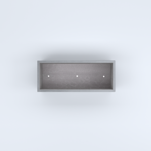 FIORIERE IN CEMENTO LISCE RETTANGOLARI PIEDINI ACQUASTOP CM100X40X30H GRIGIO