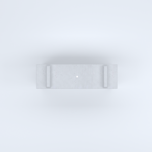 FIORIERE IN CEMENTO LISCE RETTANGOLARI PIEDINI SEPARATI IMPERMEABILIZZATE CM100X30X44H BIANCO