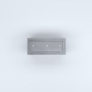 FIORIERE IN CEMENTO LISCE RETTANGOLARI PIEDINI ACQUASTOP CM80X35X35H GRIGIO
