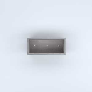 FIORIERE IN CEMENTO LISCE RETTANGOLARI PIEDINI ACQUASTOP CM80X35X35H GRIGIO