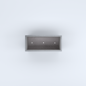 FIORIERE IN CEMENTO LISCE RETTANGOLARI PIEDINI ACQUASTOP CM80X35X40H GRIGIO