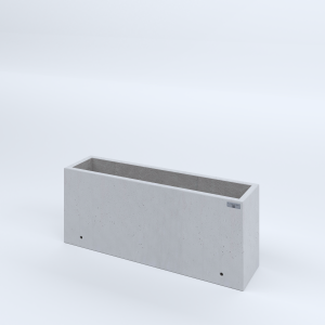 FIORIERE IN CEMENTO LISCE RETTANGOLARI SENZA PIEDINI CM100X25X40H BIANCO