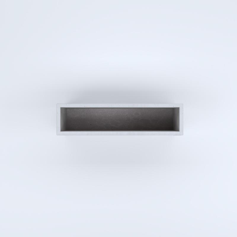 FIORIERE IN CEMENTO LISCE RETTANGOLARI SENZA PIEDINI CM100X25X40H BIANCO
