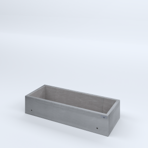 FIORIERE IN CEMENTO LISCE RETTANGOLARI SENZA PIEDINI CM100X40X20H GRIGIO