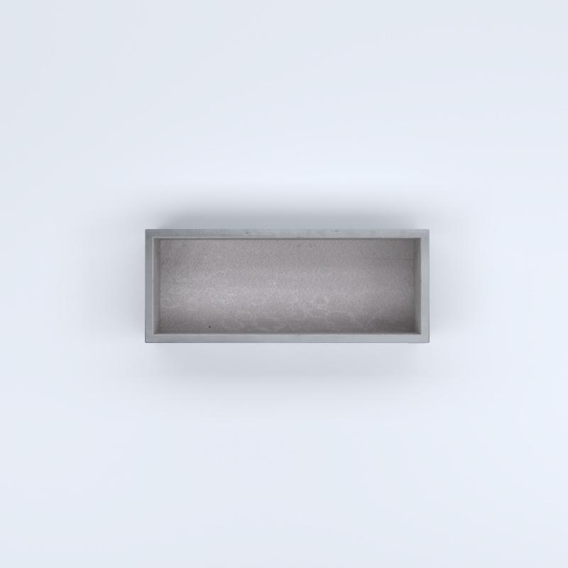 FIORIERE IN CEMENTO LISCE RETTANGOLARI SENZA PIEDINI CM100X40X20H GRIGIO