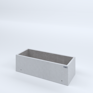 FIORIERE IN CEMENTO LISCE RETTANGOLARI SENZA PIEDINI CM100X40X30H BIANCO