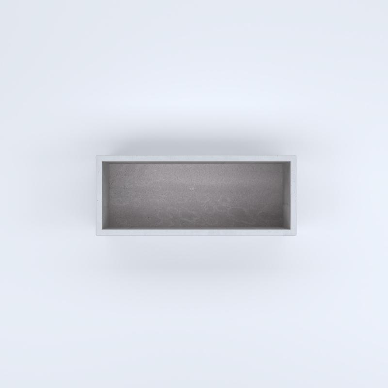 FIORIERE IN CEMENTO LISCE RETTANGOLARI SENZA PIEDINI CM100X40X30H BIANCO