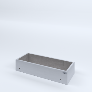 FIORIERE IN CEMENTO LISCE RETTANGOLARI SENZA PIEDINI CM100X40X20H BIANCO