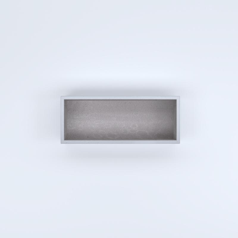 FIORIERE IN CEMENTO LISCE RETTANGOLARI SENZA PIEDINI CM100X40X20H BIANCO