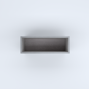 FIORIERE IN CEMENTO LISCE RETTANGOLARI SENZA PIEDINI CM100X35X50H GRIGIO