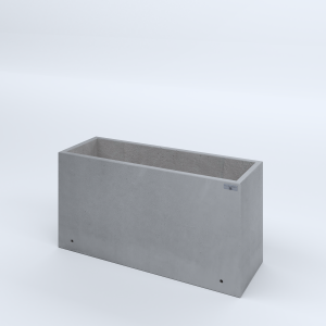 FIORIERE IN CEMENTO LISCE RETTANGOLARI SENZA PIEDINI CM100X35X50H GRIGIO