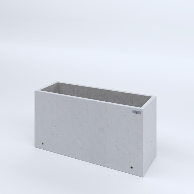 FIORIERE IN CEMENTO LISCE RETTANGOLARI SENZA PIEDINI CM100X35X50H BIANCO