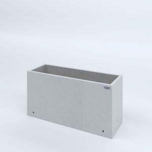 FIORIERE IN CEMENTO LISCE RETTANGOLARI SENZA PIEDINI CM100X35X50H BIANCO