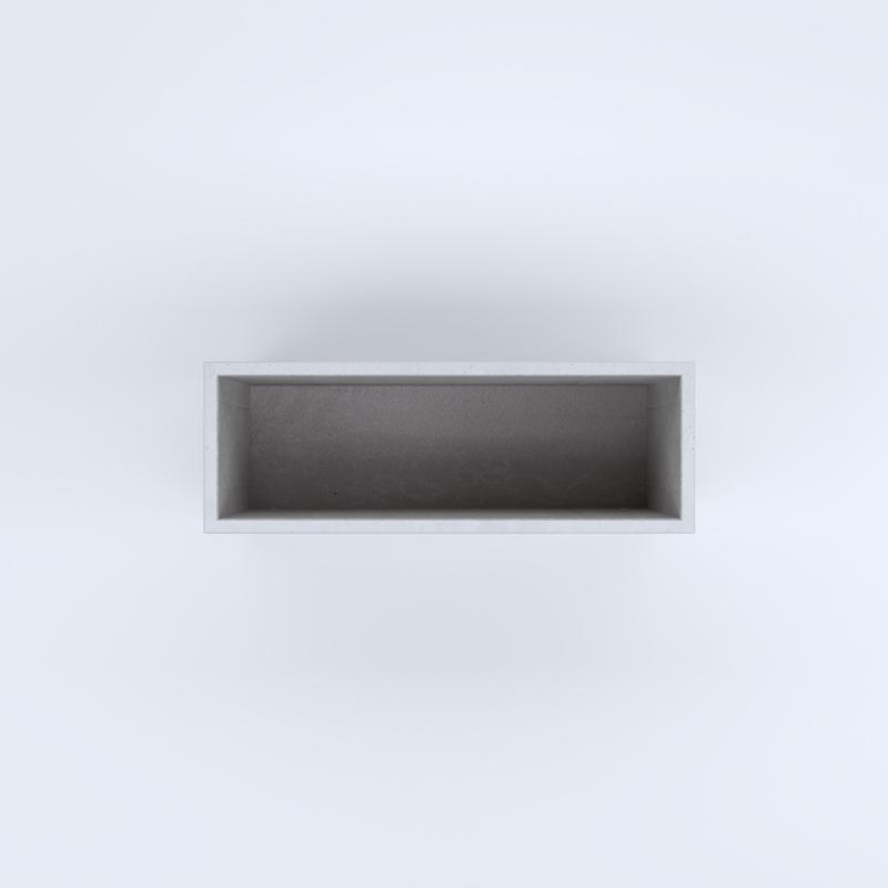 FIORIERE IN CEMENTO LISCE RETTANGOLARI SENZA PIEDINI CM100X35X50H BIANCO