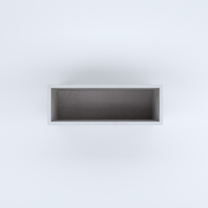 FIORIERE IN CEMENTO LISCE RETTANGOLARI SENZA PIEDINI CM100X35X50H BIANCO