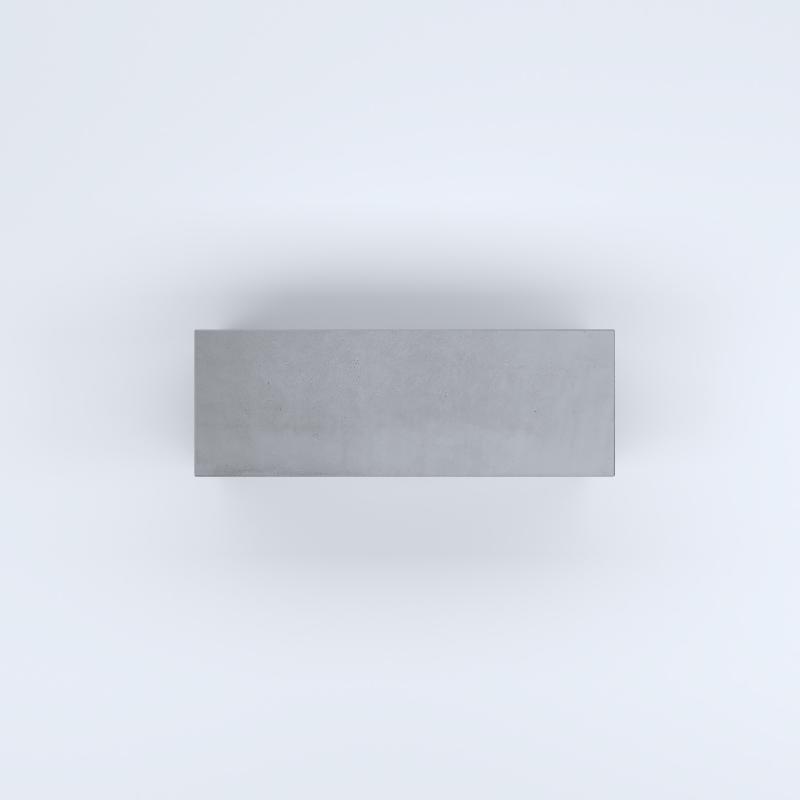 FIORIERE IN CEMENTO LISCE RETTANGOLARI SENZA PIEDINI CM100X35X40H GRIGIO