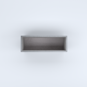 FIORIERE IN CEMENTO LISCE RETTANGOLARI SENZA PIEDINI CM100X35X40H GRIGIO