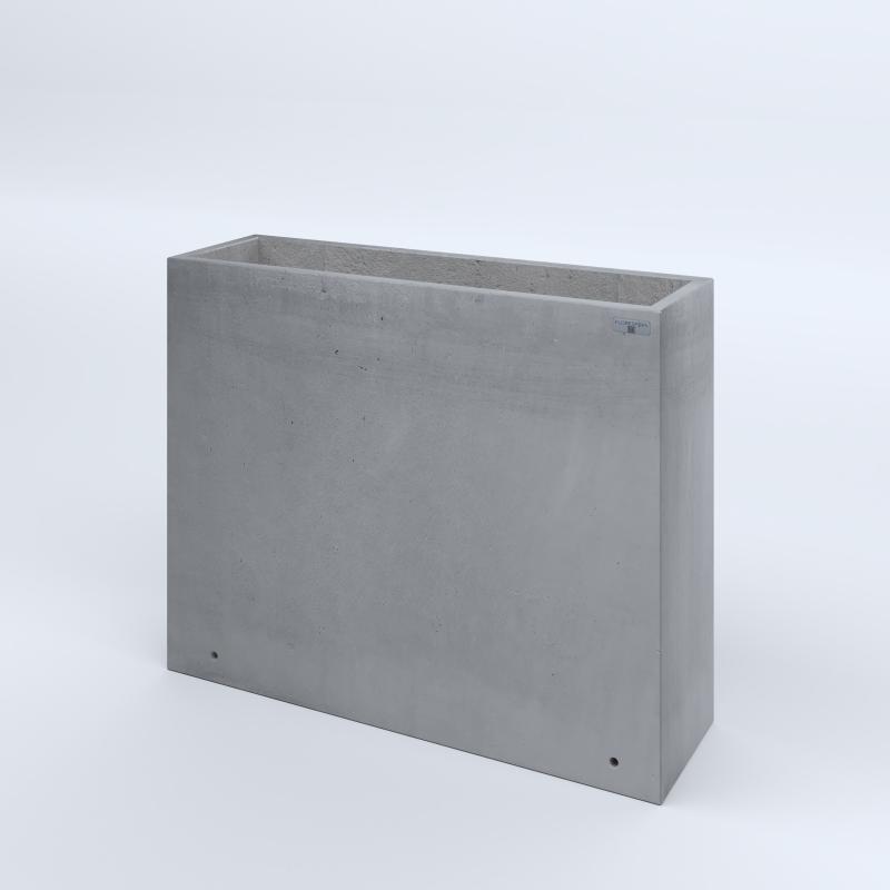 FIORIERE IN CEMENTO LISCE RETTANGOLARI SENZA PIEDINI CM100X30X80H GRIGIO