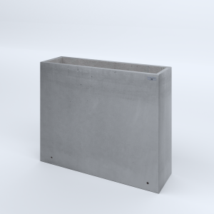 FIORIERE IN CEMENTO LISCE RETTANGOLARI SENZA PIEDINI CM100X30X80H GRIGIO