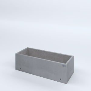 FIORIERE IN CEMENTO LISCE RETTANGOLARI SENZA PIEDINI CM100X40X30H GRIGIO