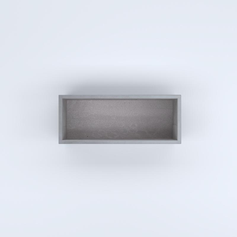 FIORIERE IN CEMENTO LISCE RETTANGOLARI SENZA PIEDINI CM100X40X30H GRIGIO