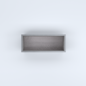 FIORIERE IN CEMENTO LISCE RETTANGOLARI SENZA PIEDINI CM100X40X30H GRIGIO