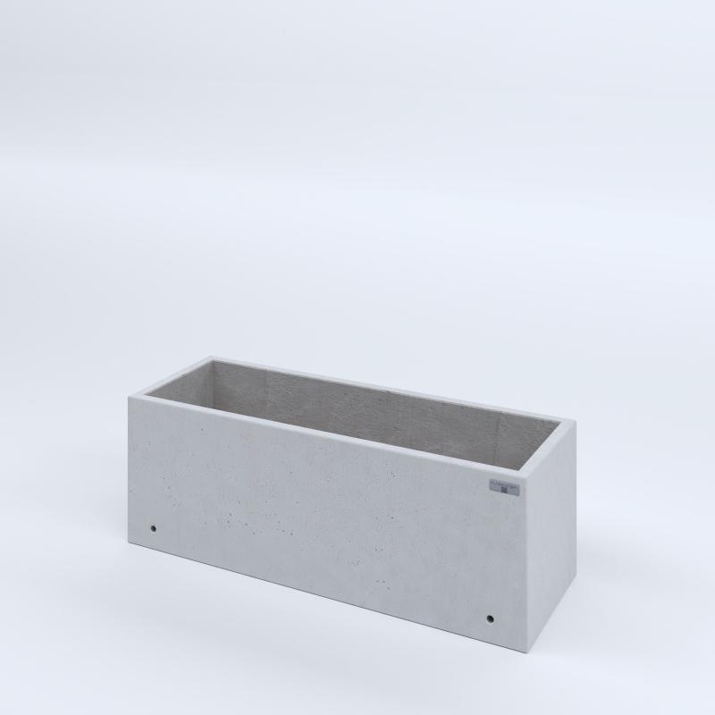 FIORIERE IN CEMENTO LISCE RETTANGOLARI SENZA PIEDINI CM100X35X35H BIANCO