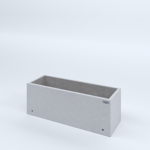 FIORIERE IN CEMENTO LISCE RETTANGOLARI SENZA PIEDINI CM100X35X35H BIANCO