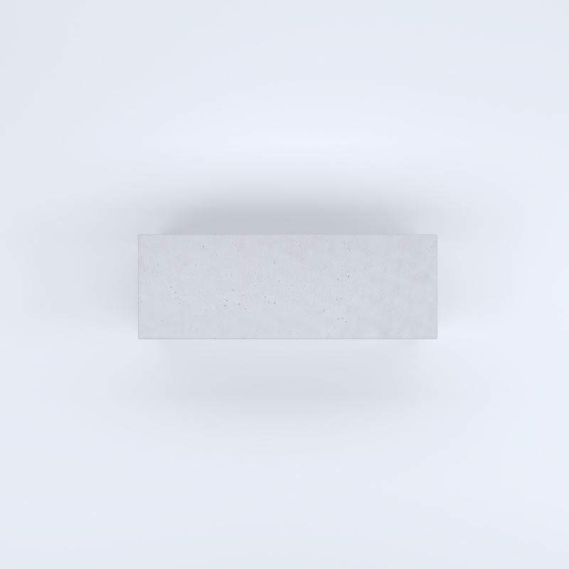 FIORIERE IN CEMENTO LISCE RETTANGOLARI SENZA PIEDINI CM100X35X40H BIANCO
