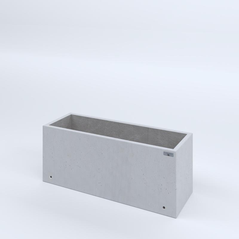 FIORIERE IN CEMENTO LISCE RETTANGOLARI SENZA PIEDINI CM100X35X40H BIANCO
