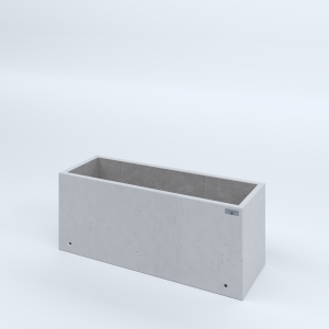 FIORIERE IN CEMENTO LISCE RETTANGOLARI SENZA PIEDINI CM100X35X40H BIANCO