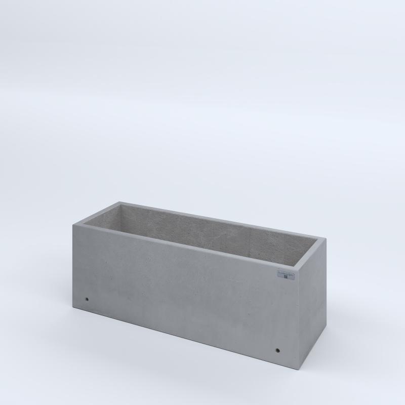 FIORIERE IN CEMENTO LISCE RETTANGOLARI SENZA PIEDINI CM100X35X35H GRIGIO