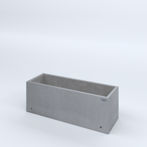 FIORIERE IN CEMENTO LISCE RETTANGOLARI SENZA PIEDINI CM100X35X35H GRIGIO