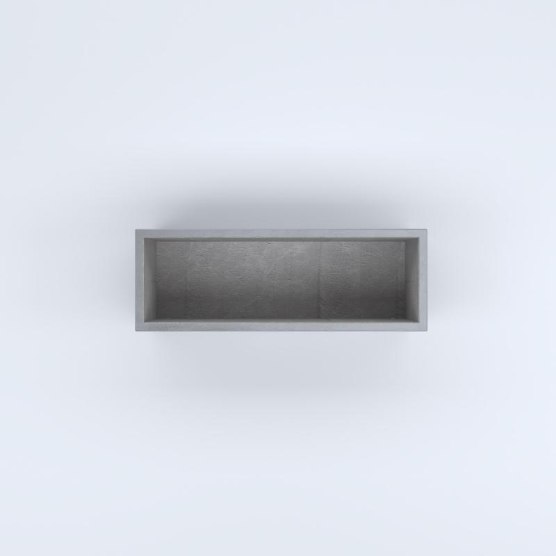 FIORIERE IN CEMENTO LISCE RETTANGOLARI SENZA PIEDINI CM100X35X35H GRIGIO