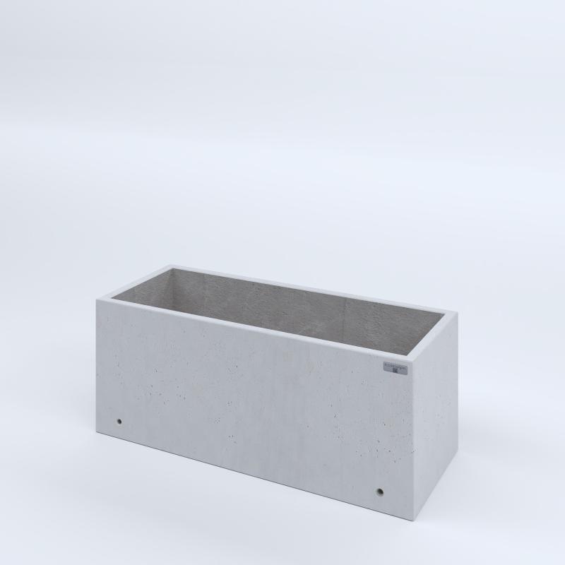 FIORIERE IN CEMENTO LISCE RETTANGOLARI SENZA PIEDINI CM100X40X40H BIANCO