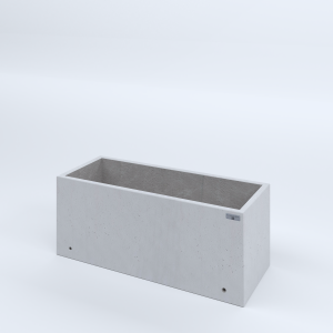 FIORIERE IN CEMENTO LISCE RETTANGOLARI SENZA PIEDINI CM100X40X40H BIANCO