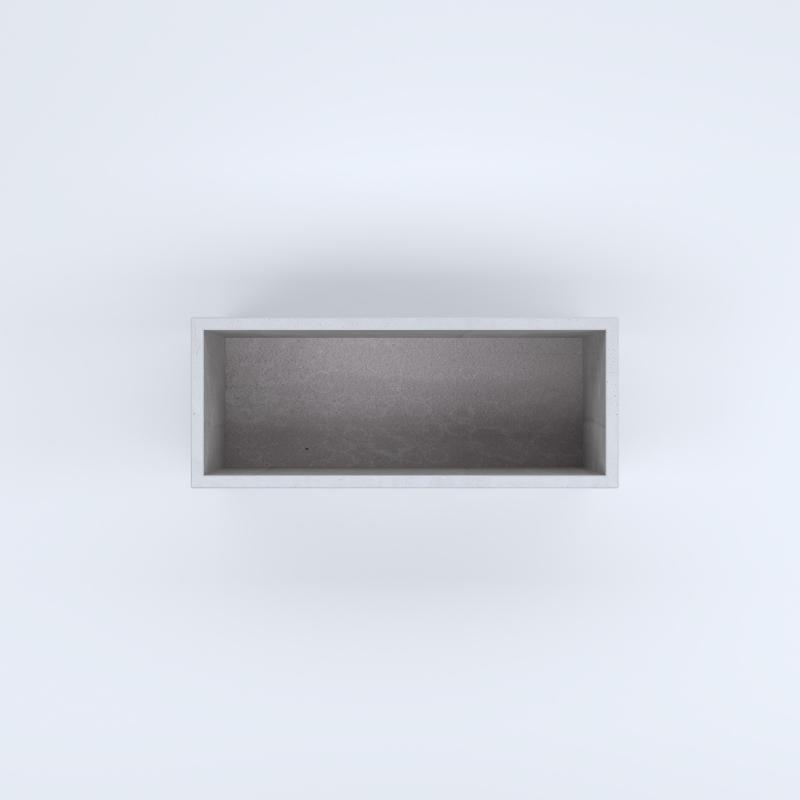 FIORIERE IN CEMENTO LISCE RETTANGOLARI SENZA PIEDINI CM100X40X40H BIANCO